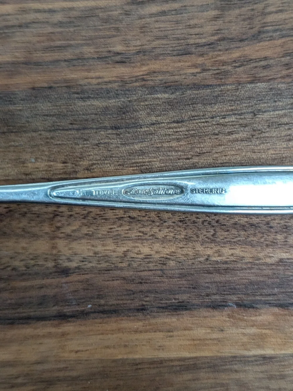 Towle Sterling Silver Pickle Fork In Pattern Rose Solitaire